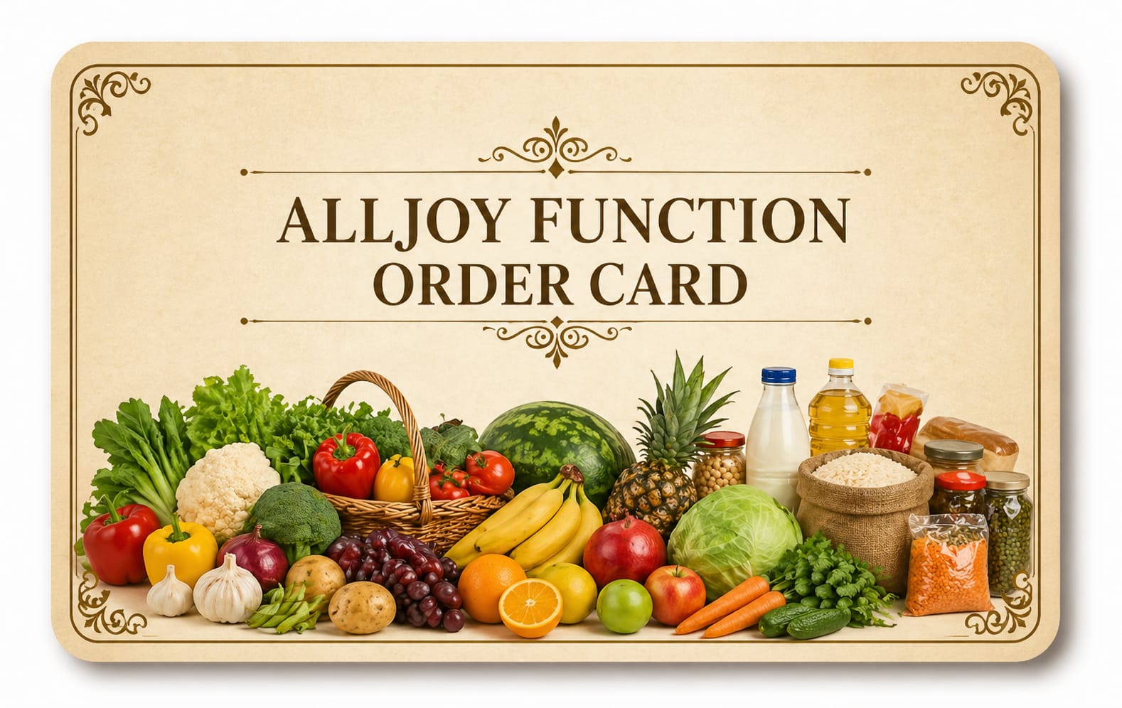 ALLJOY FUNCTION ORDER CARD