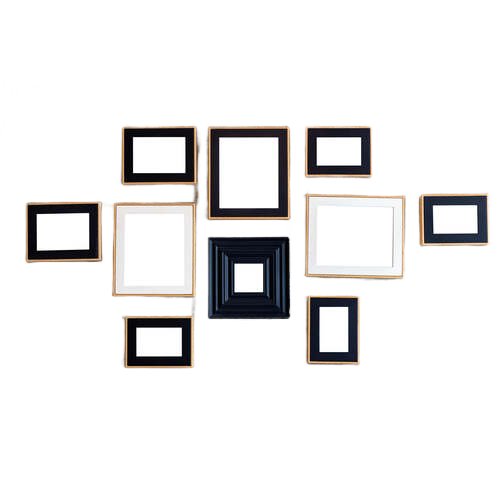 Art Street Set Of 6 Black Solid Individual Wall Photo Frames