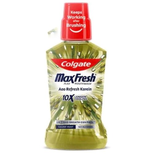 Colgate MaxFresh Plax Mouthwash Aao Refresh Karein 10X Onger Cooling