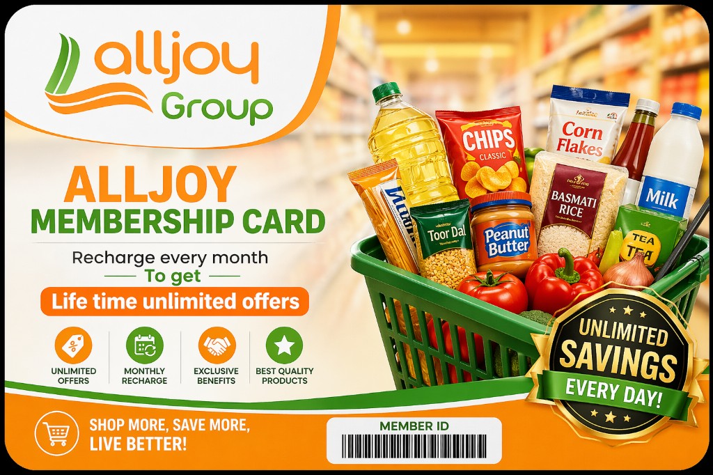 AllJoy Group — AllJoy Membership Card. Recharge monthly for lifetime unlimited offers.